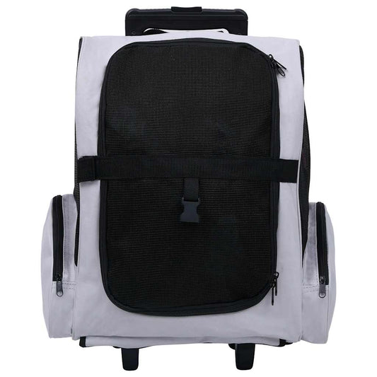 Trolley Trasportino per Animali Pieghevole Multifunzione Grigio - homemem39