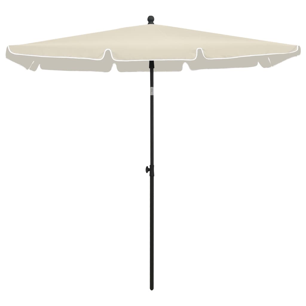 Ombrellone da Giardino con Palo 210x140 cm Sabbia | homemem39