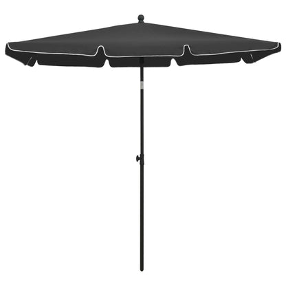 Ombrellone da Giardino con Palo 210x140 cm Antracite