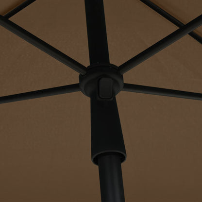 Ombrellone da Giardino con Palo 210x140 cm Tortora - homemem39