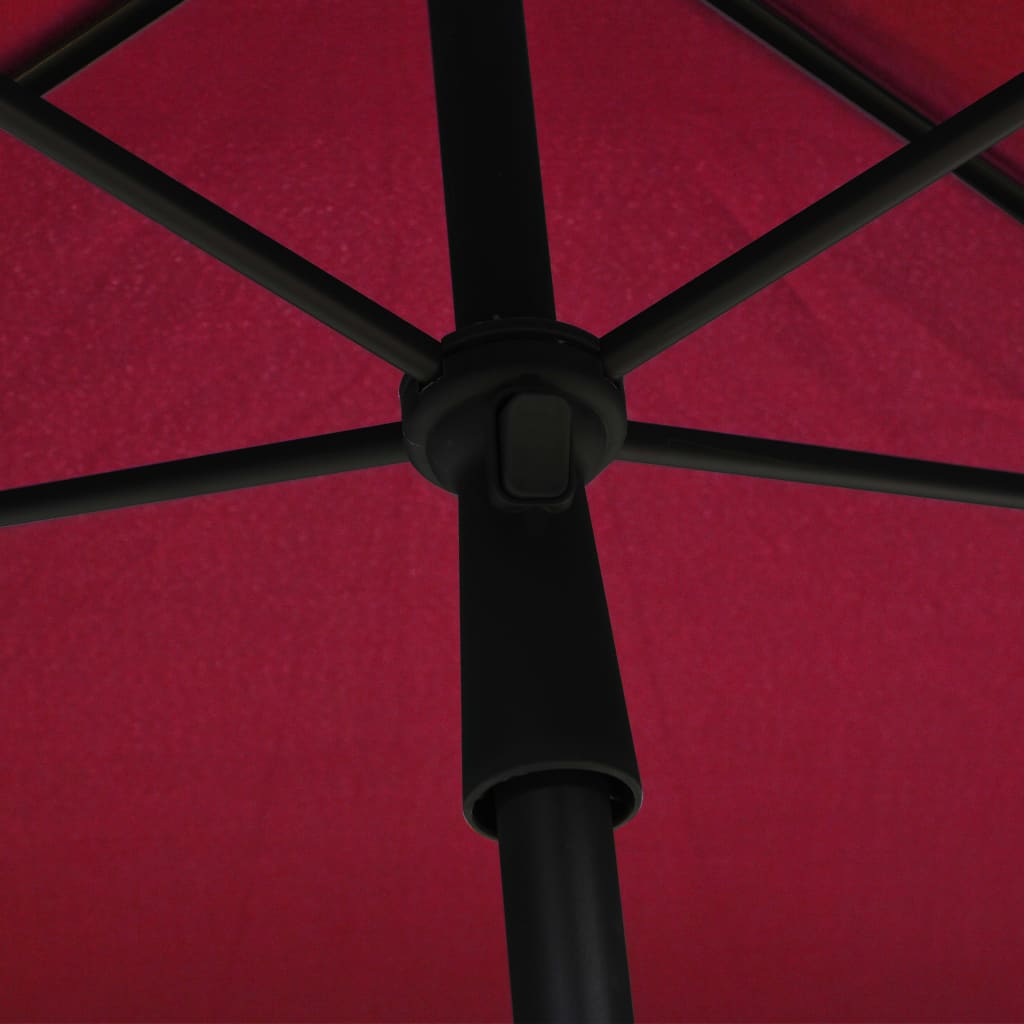 Ombrellone da Giardino con Palo 210x140 cm Rosso Bordò | homemem39