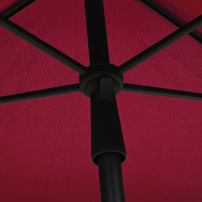 Ombrellone da Giardino con Palo 210x140 cm Rosso Bordò | homemem39