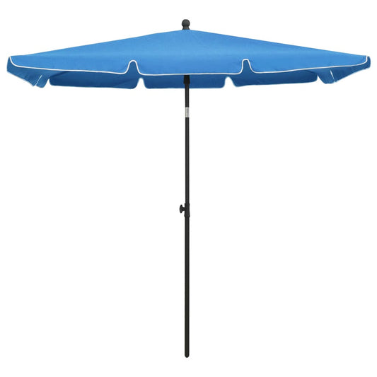 Ombrellone da Giardino con Palo 210x140 cm Azzurro | homemem39