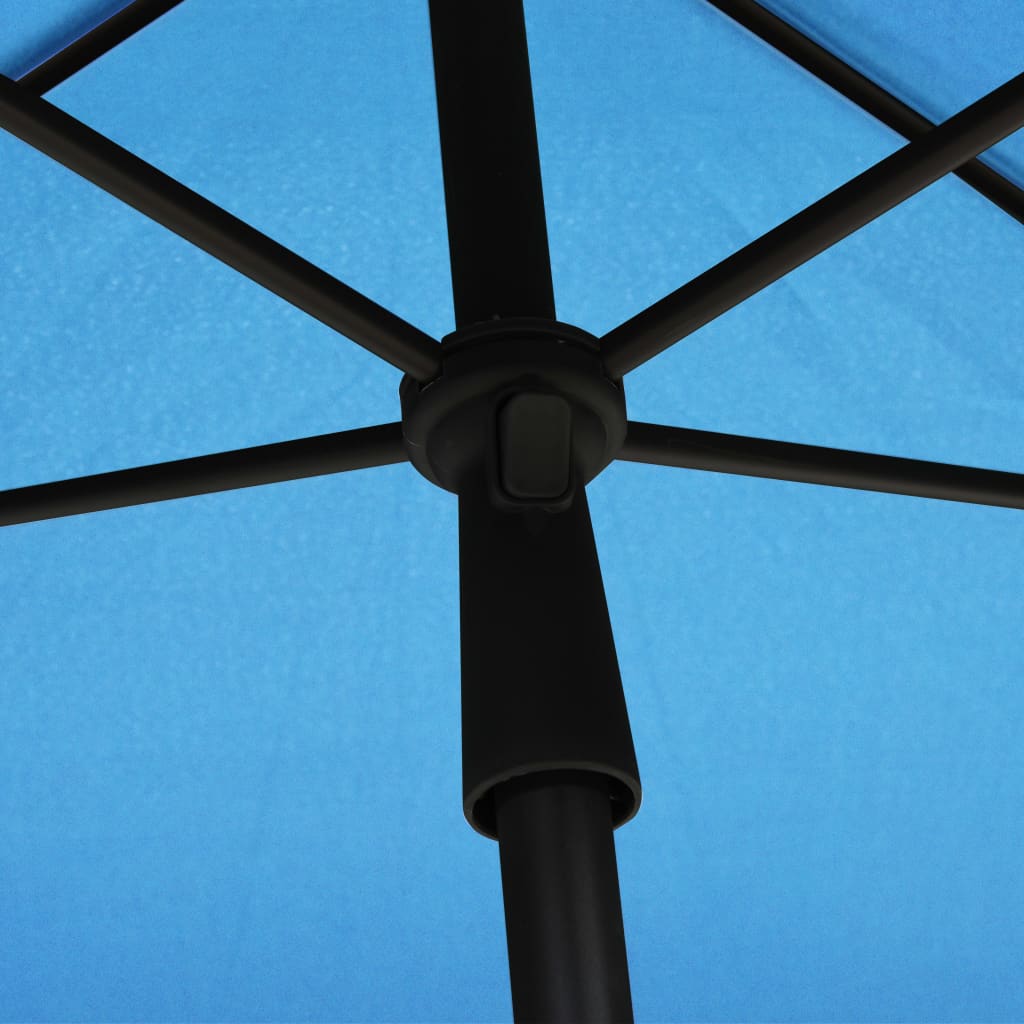 Ombrellone da Giardino con Palo 210x140 cm Azzurro | homemem39