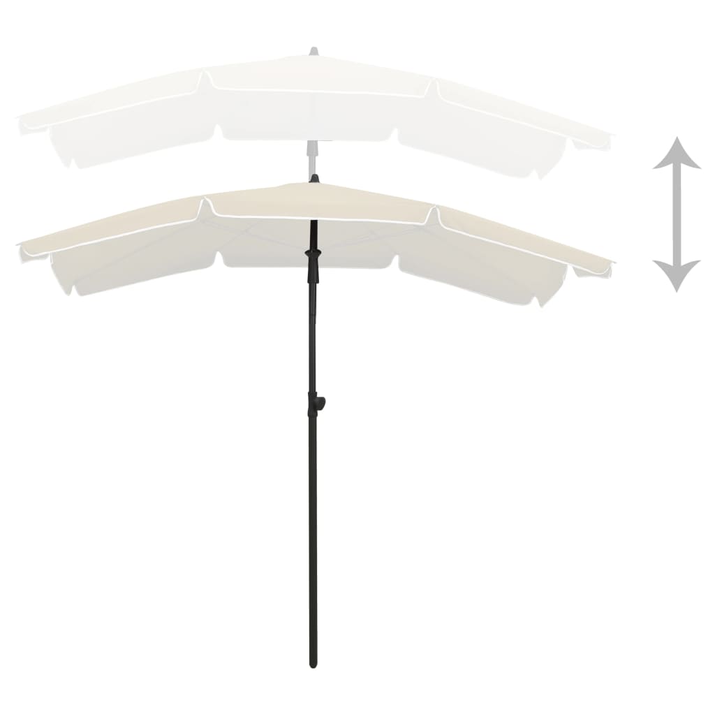 Ombrellone da Giardino con Palo 200x130 cm Sabbia | homemem39