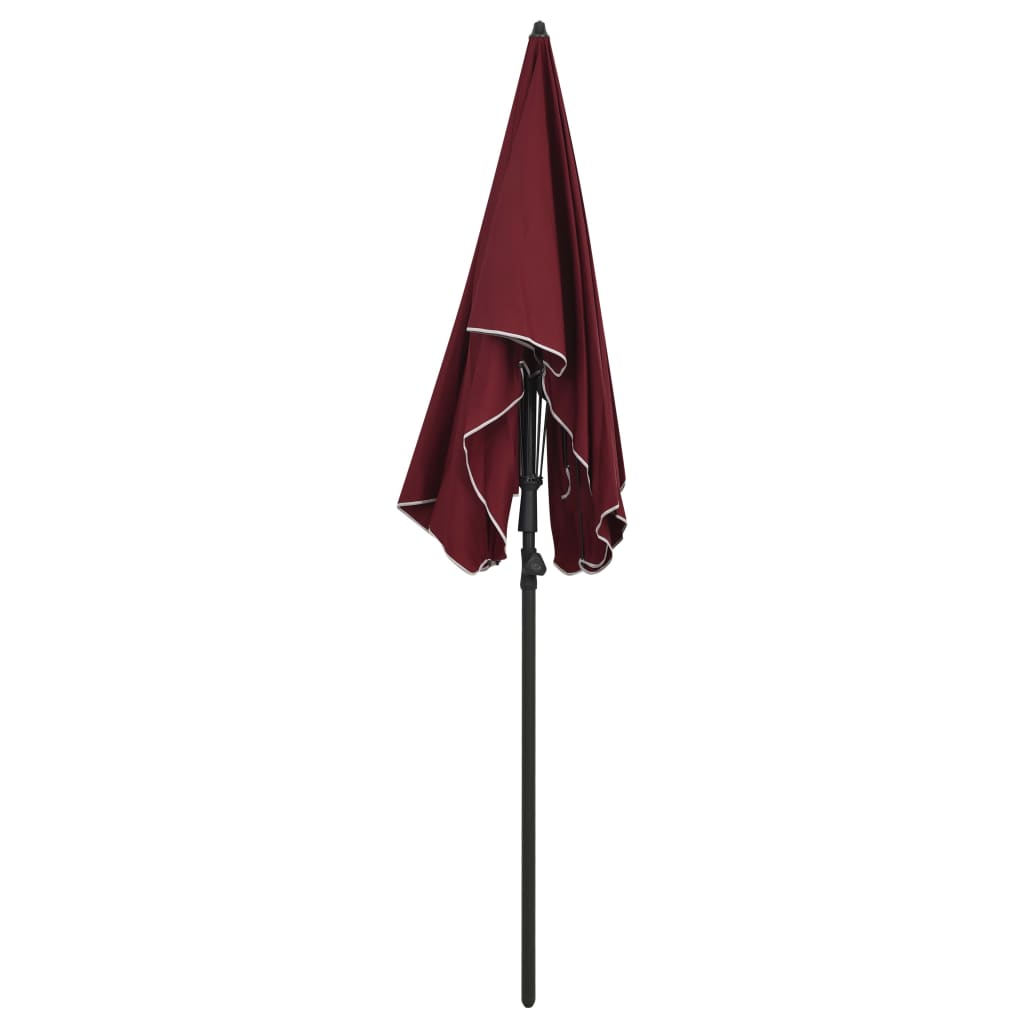 Ombrellone da Giardino con Palo 200x130 cm Rosso Bordò | homemem39