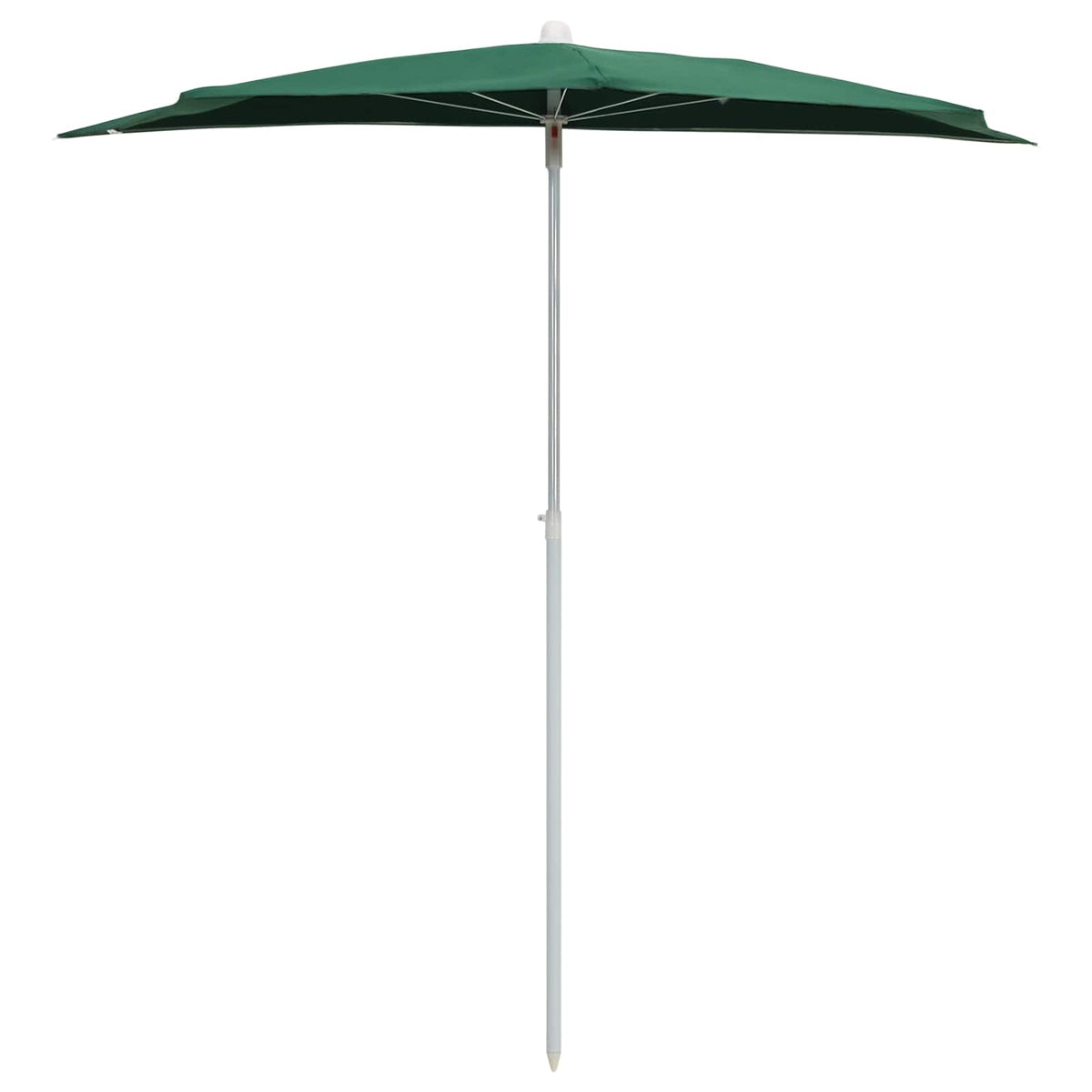 Ombrellone Semicircolare da Giardino con Palo 180x90 cm Verde