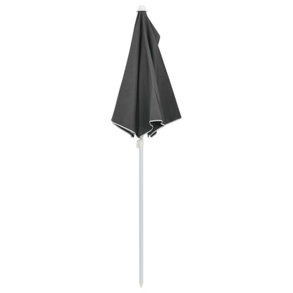 Ombrellone Semicircolare con Palo 180x90 cm Antracite | homemem39