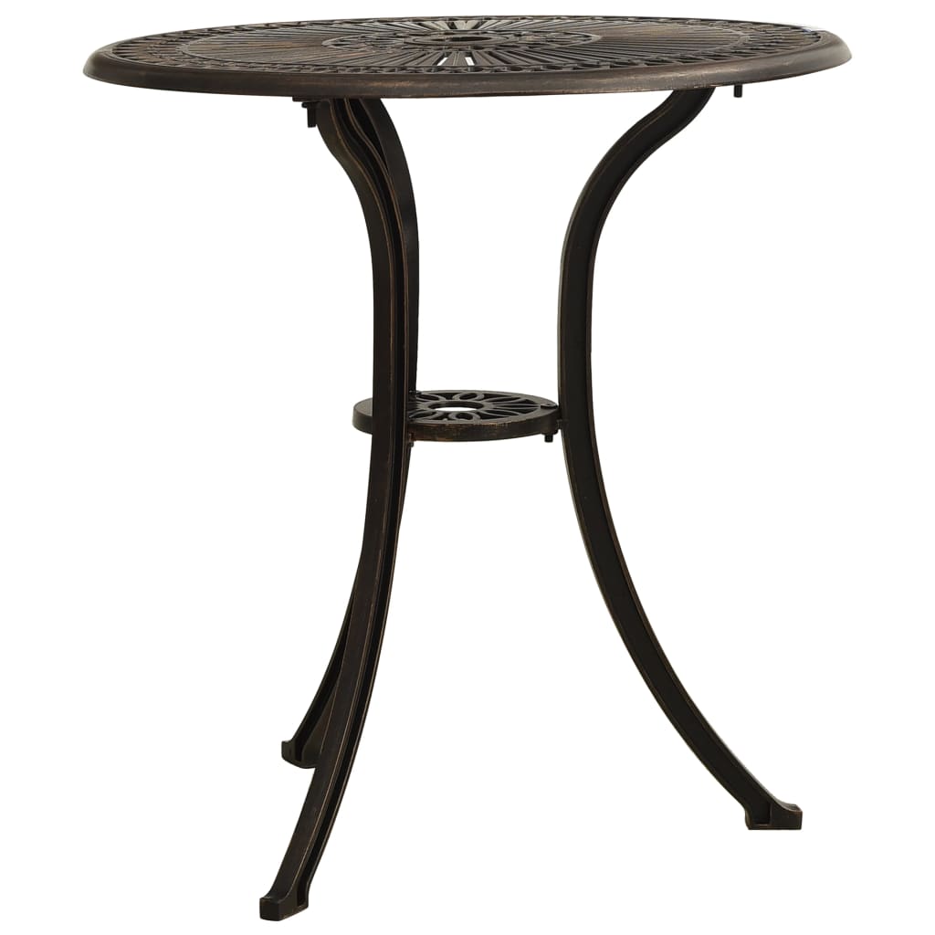 Tavolo da Giardino Bronzo 62x62x65 cm in Alluminio Pressofuso - homemem39