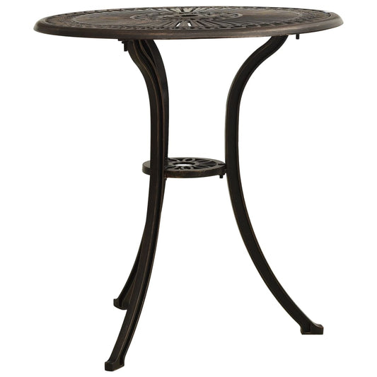 Tavolo da Giardino Bronzo 62x62x65 cm in Alluminio Pressofuso - homemem39