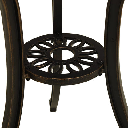 Tavolo da Giardino Bronzo 62x62x65 cm in Alluminio Pressofuso - homemem39