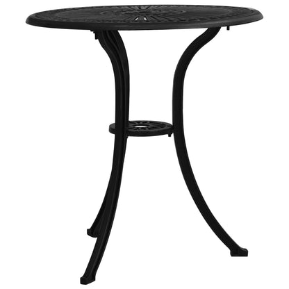 Tavolo da Giardino Nero 62x62x65 cm in Alluminio Pressofuso - homemem39