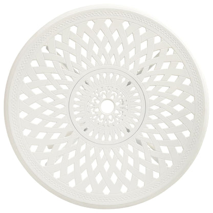 Tavolo da Giardino Bianco 78x78x72 cm in Alluminio Pressofuso | homemem39