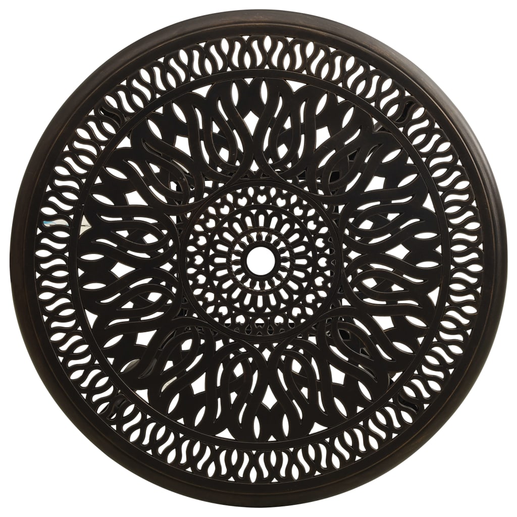 Tavolo da Giardino Bronzo 90x90x74 cm in Alluminio Pressofuso | homemem39