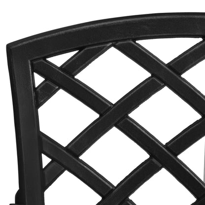 3-piece Bistro Set in Black Die-Cast Aluminium