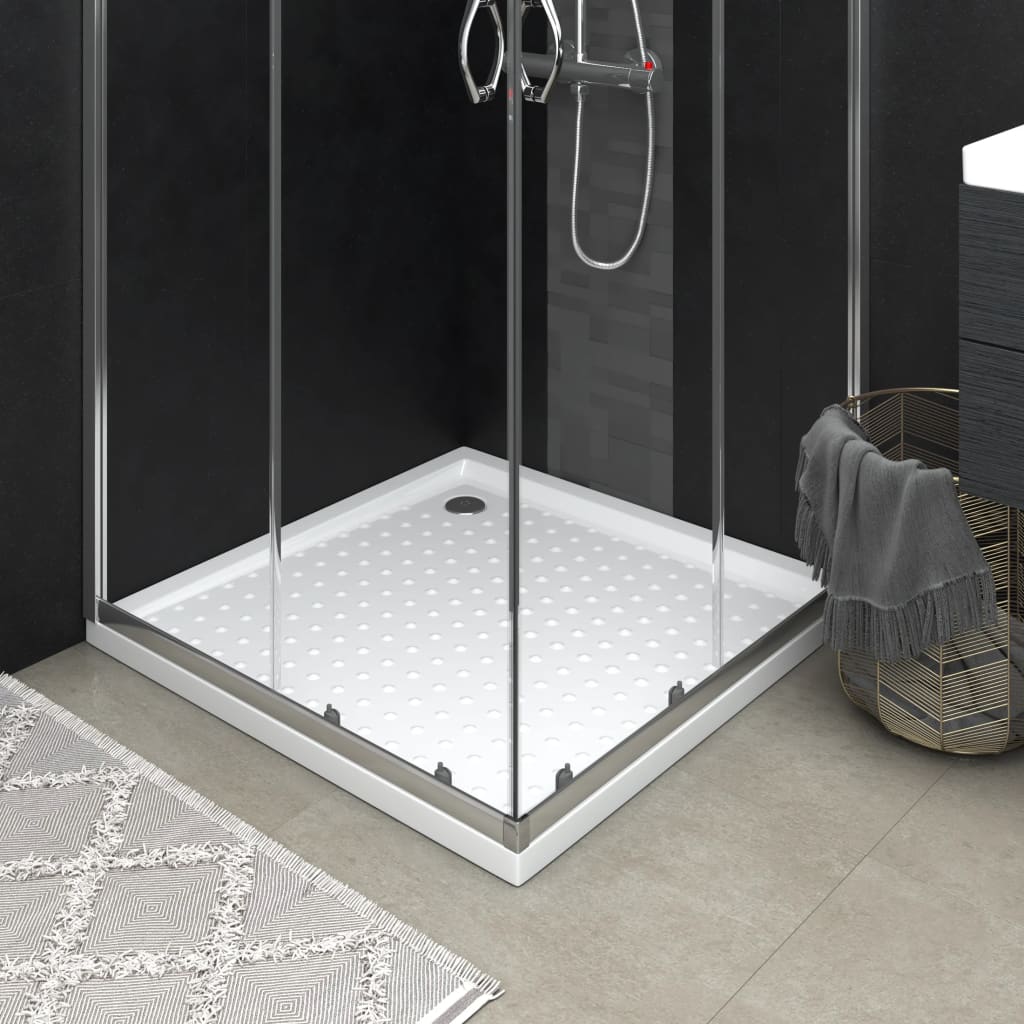 Piatto Doccia con Superficie Puntinata Bianco 80x80x4 cm in ABS - homemem39