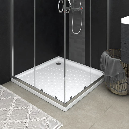 Piatto Doccia con Superficie Puntinata Bianco 80x80x4 cm in ABS - homemem39