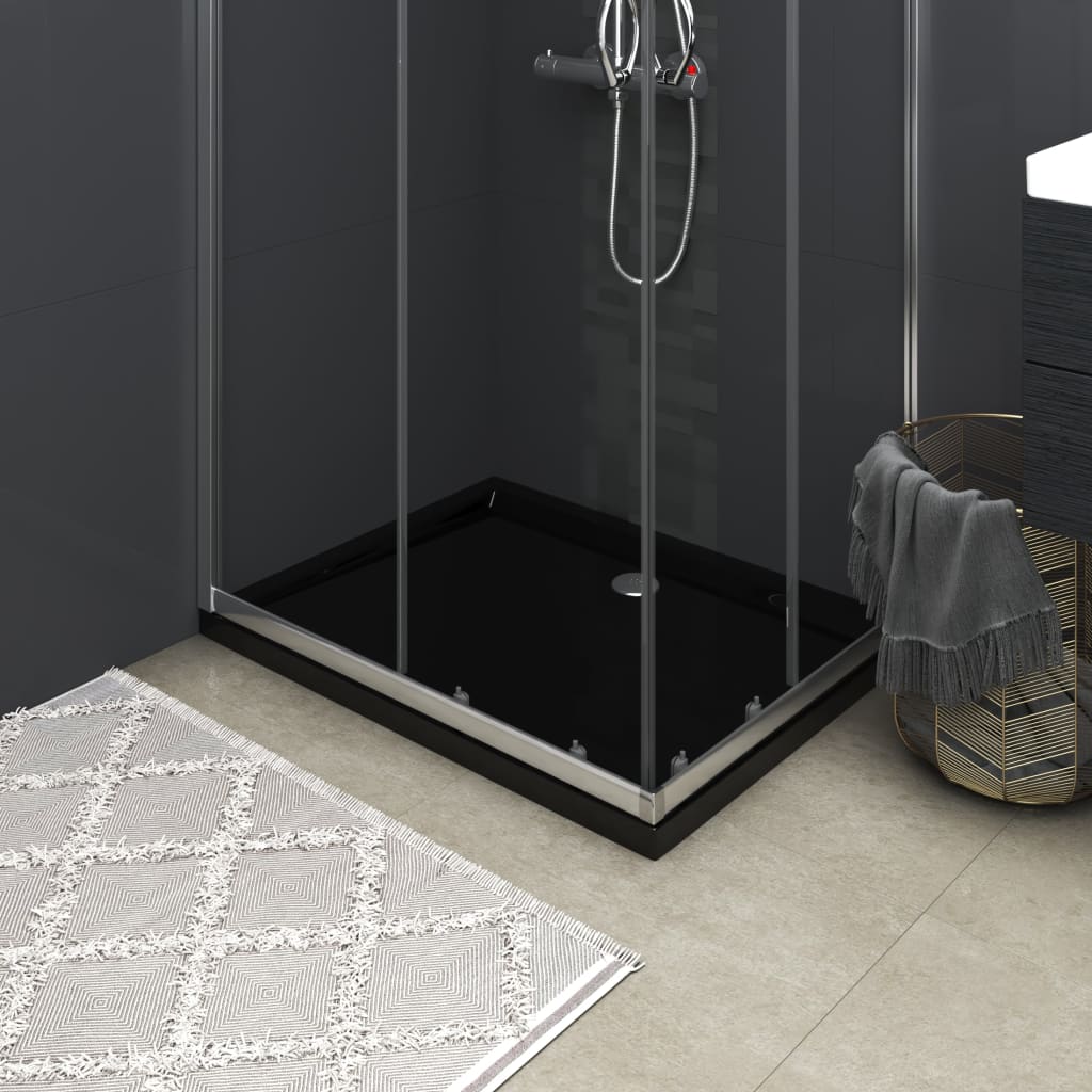 Piatto Doccia in ABS Rettangolare Nero 70x90 cm - homemem39