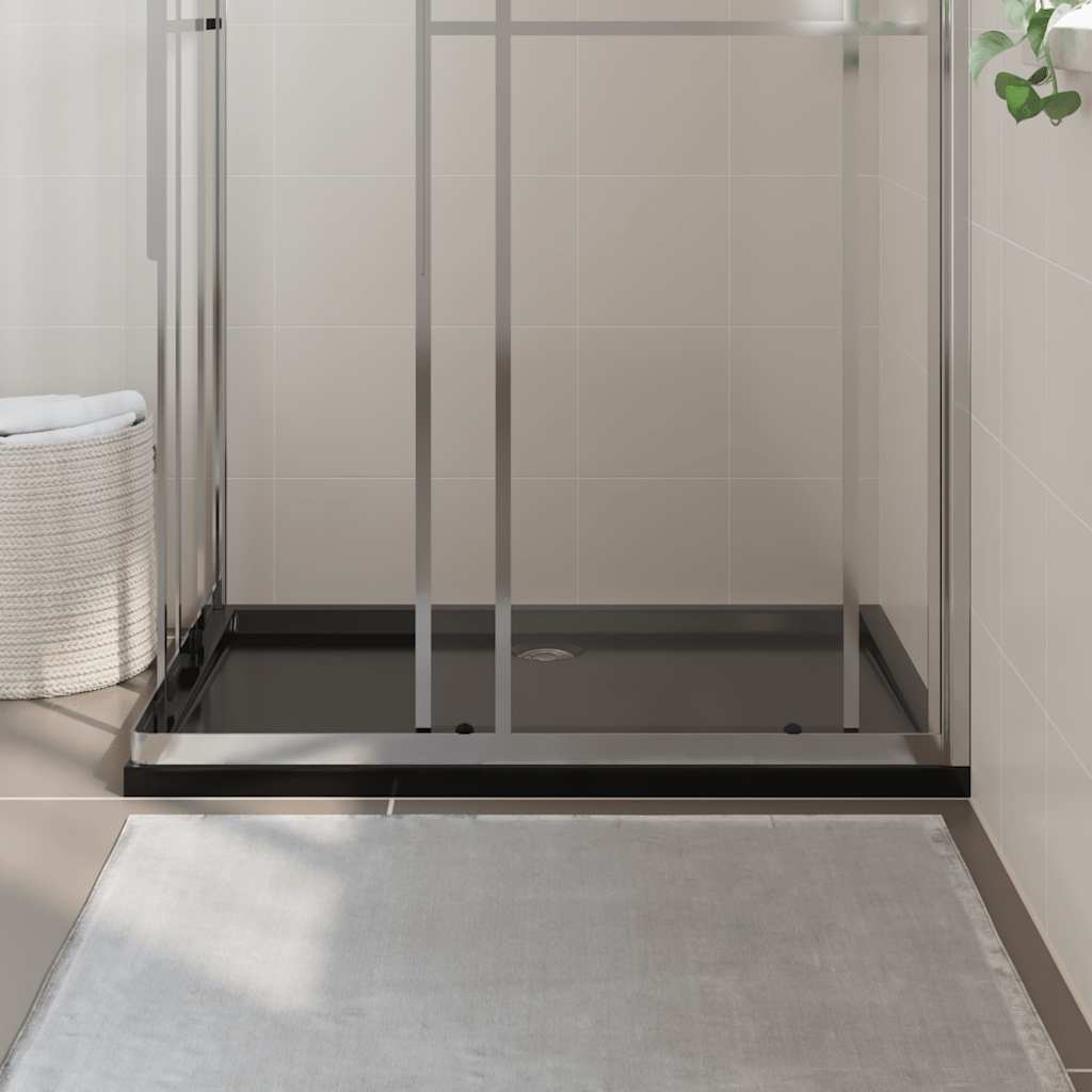 Piatto Doccia in ABS Rettangolare Nero 80x110 cm - homemem39