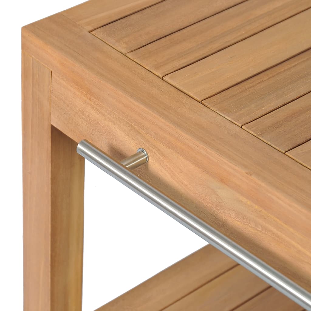 Armadietto da Bagno in Legno di Teak con Lavabo in Marmo Crema | homemem39