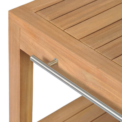 Armadietto da Bagno in Legno di Teak con Lavabo in Marmo Crema | homemem39