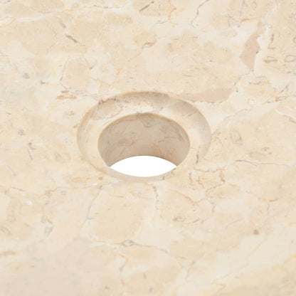Armadietto da Bagno in Legno di Teak con Lavabo in Marmo Crema | homemem39
