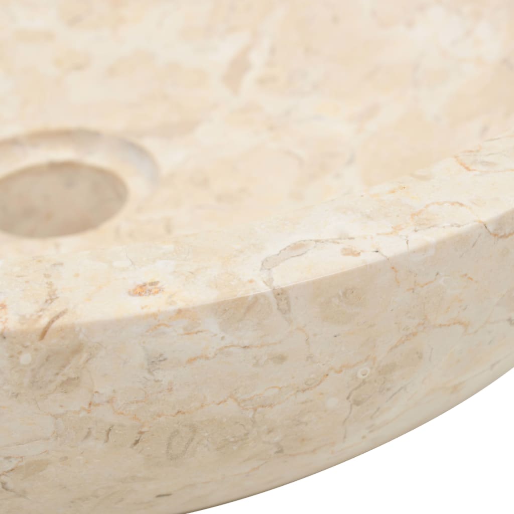 Armadietto da Bagno in Legno di Teak con Lavabo in Marmo Crema | homemem39