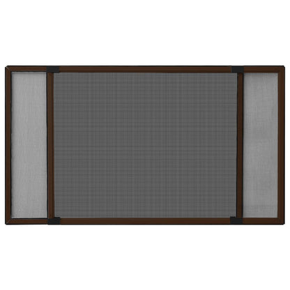 Zanzariera Allungabile per Finestre Marrone (75-143)x50 cm - homemem39