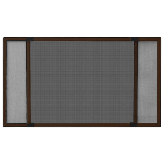 Zanzariera Allungabile per Finestre Marrone (75-143)x50 cm - homemem39