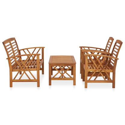 4-piece Garden Sofa Set in Solid Acacia Wood