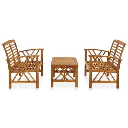 3-piece Garden Sofa Set in Solid Acacia Wood