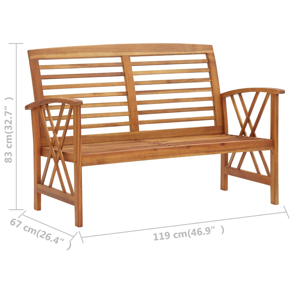 5 pc Garden Sofa Set in Solid Acacia Wood