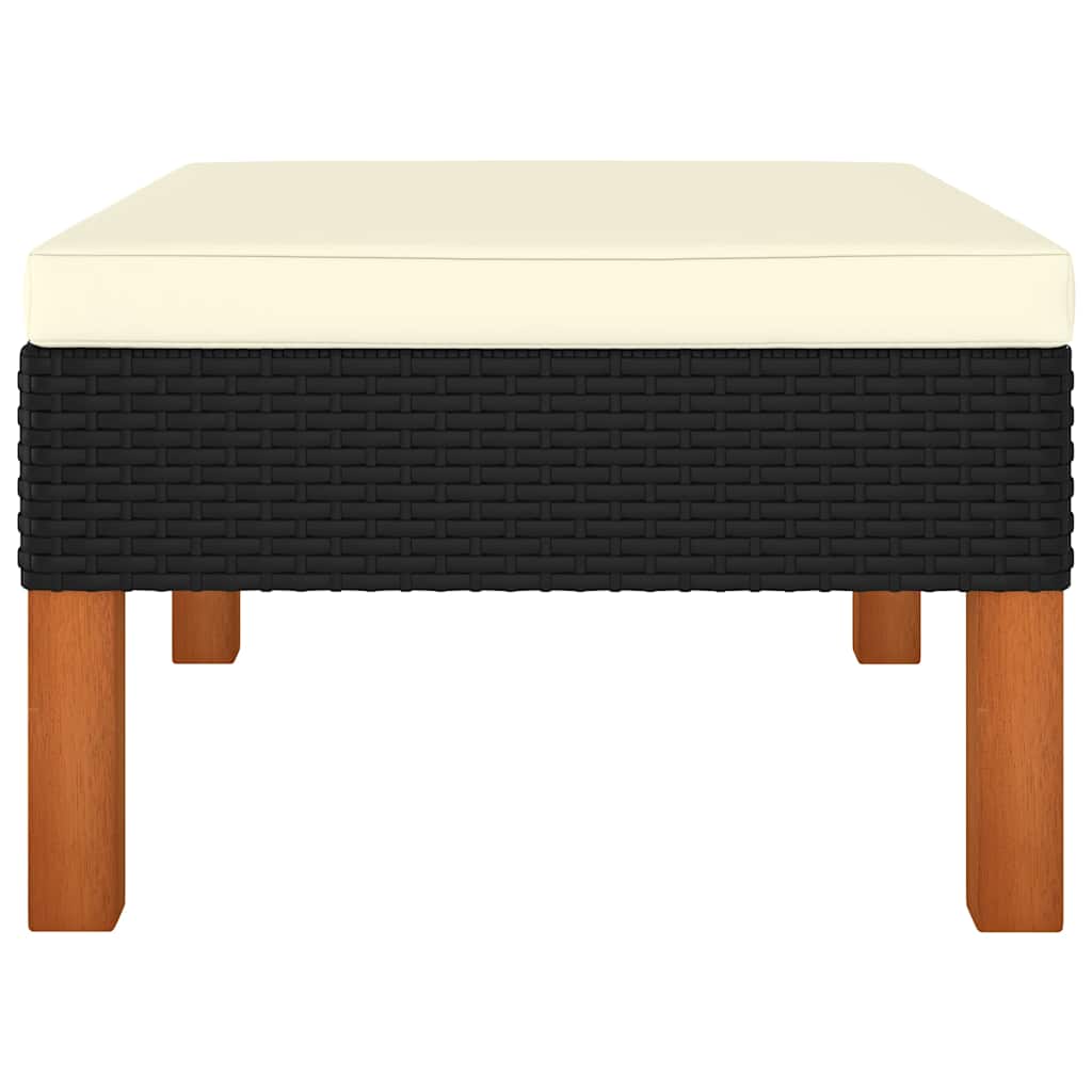 Set di Divani da Giardino 3 pz Polyrattan Massello di Eucalipto