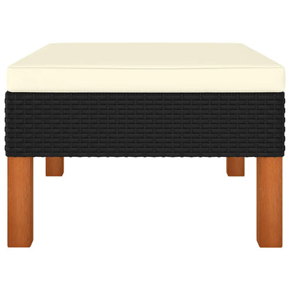 Set di Divani da Giardino 3 pz Polyrattan Massello di Eucalipto