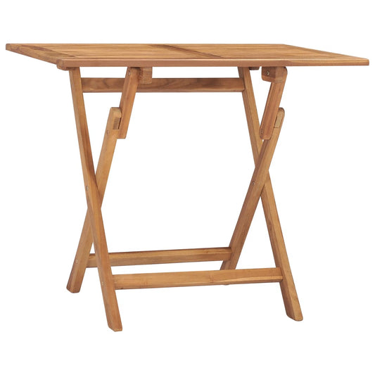 Tavolo da Giardino Pieghevole 90x60x75 cm in Massello di Teak - homemem39