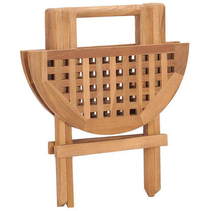 Set da Pranzo da Giardino Pieghevole 3 pz in Massello di Teak | homemem39
