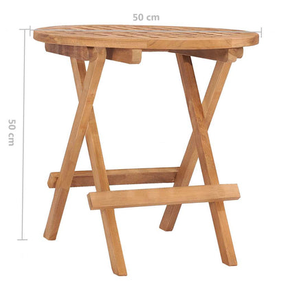 Set da Pranzo da Giardino Pieghevole 3 pz in Massello di Teak | homemem39