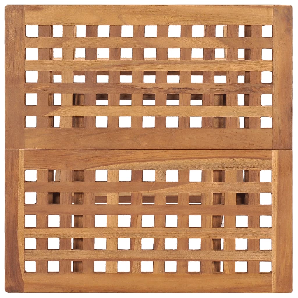 Tavolo da Giardino Pieghevole 50x50x50 cm in Massello di Teak - homemem39