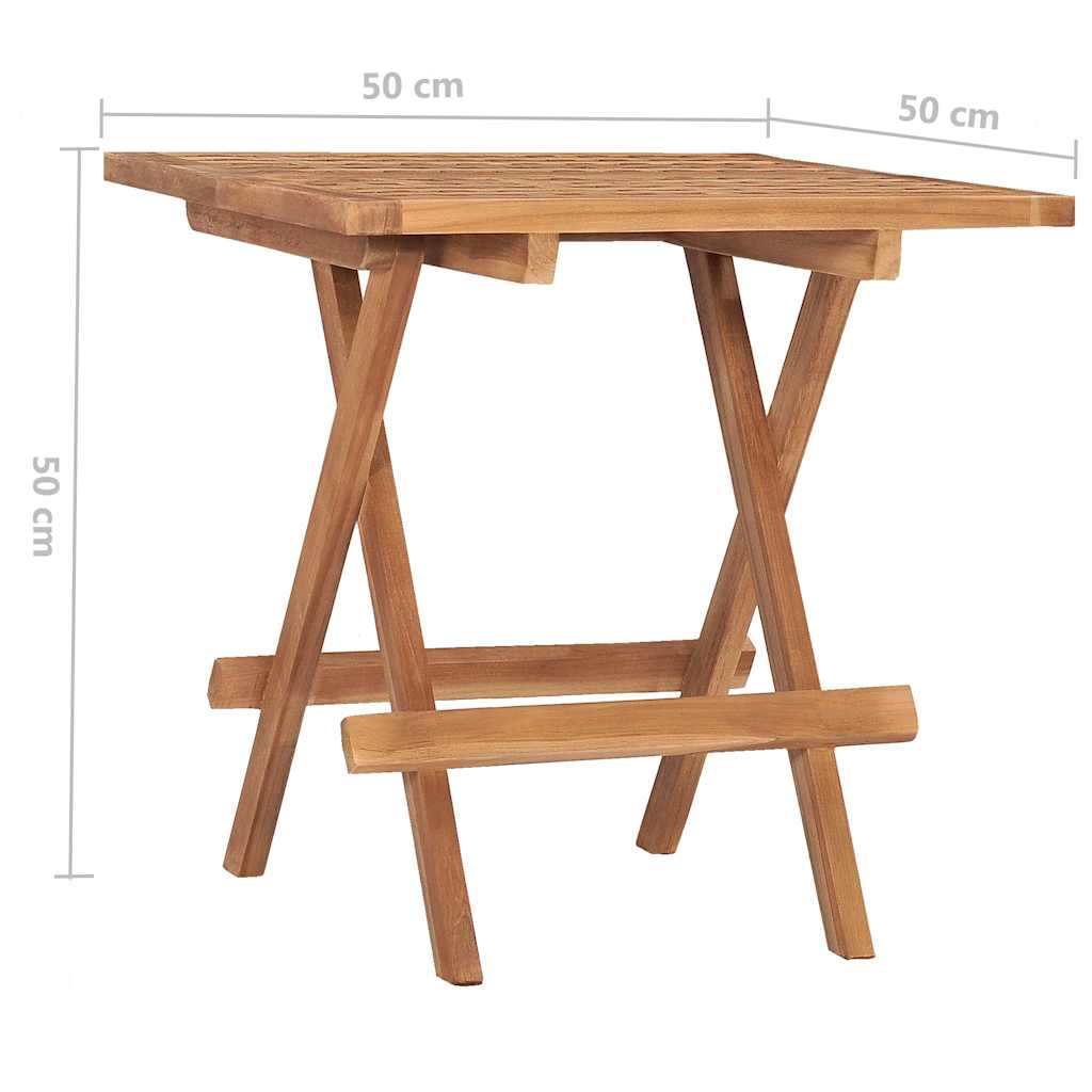 Set da Pranzo da Giardino Pieghevole 3 pz in Massello di Teak | homemem39
