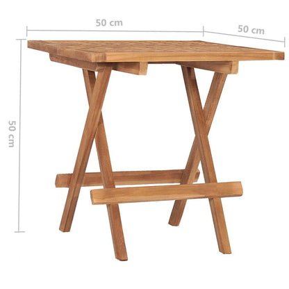 Set da Pranzo da Giardino Pieghevole 3 pz in Massello di Teak | homemem39
