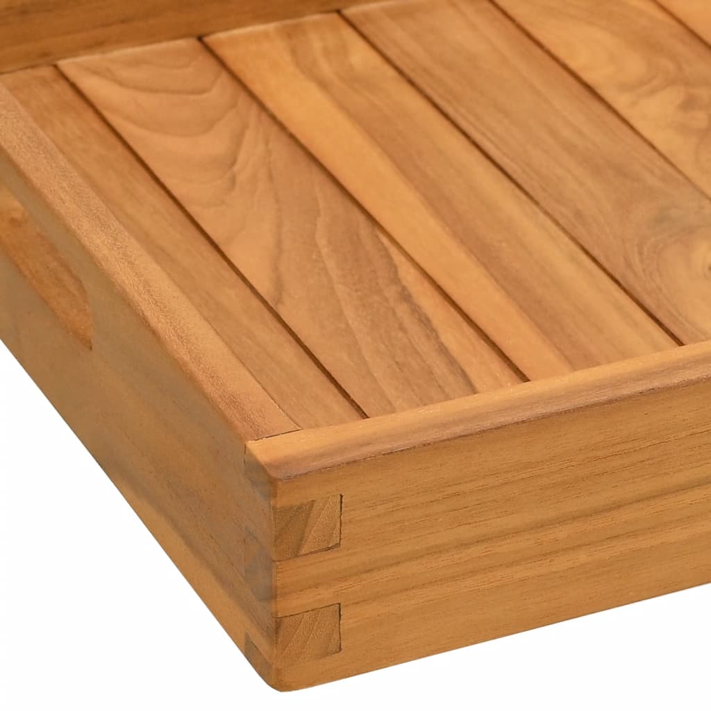 Vassoio da Portata 60x35 cm in Legno Massello di Teak - homemem39