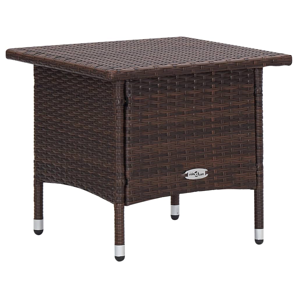 Set Divani da Giardino 3 pz con Cuscini in Polyrattan Marrone - homemem39