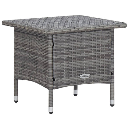 Set Divani da Giardino 3 pz con Cuscini in Polyrattan Grigio - homemem39