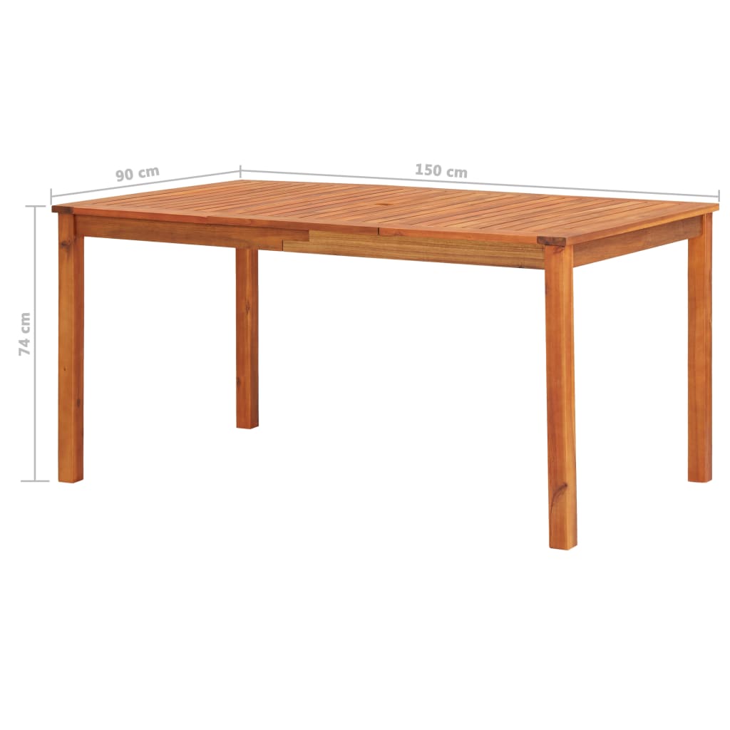 Set da Pranzo da Giardino 5 pz con Cuscini Massello di Acacia | homemem39