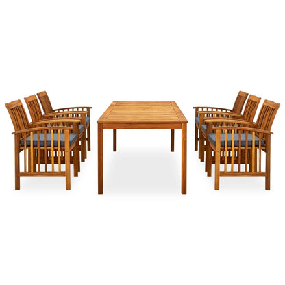 Set da Pranzo da Giardino 7 pz con Cuscini Massello di Acacia - homemem39