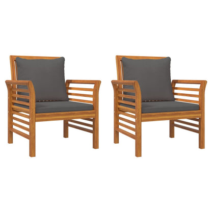 Set Salotto da Giardino 5 pz con Cuscini Legno Massello Acacia | homemem39