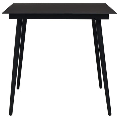 Set da Pranzo da Esterni 5 pz in Corda di Cotone e Acciaio Nero | homemem39