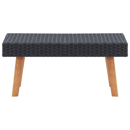 Set Divani da Giardino 5 pz con Cuscini in Polyrattan Nero - homemem39