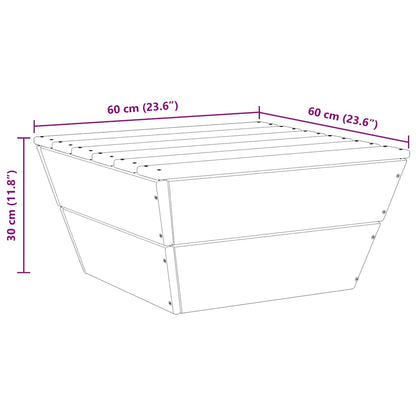 Tavolo da Giardino 60x60x30 cm in Legno di Abete Impregnato