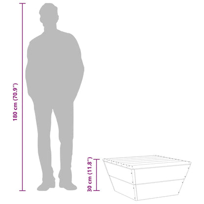 Tavolo da Giardino 60x60x30 cm in Legno di Abete Impregnato